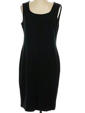 Donna Degnan Black Sleeveless Sheath Dress LBD Lined Size S